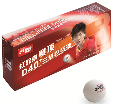 пластиковые мячи DHS Dual ***  D40+ ITTF, 10 шт.