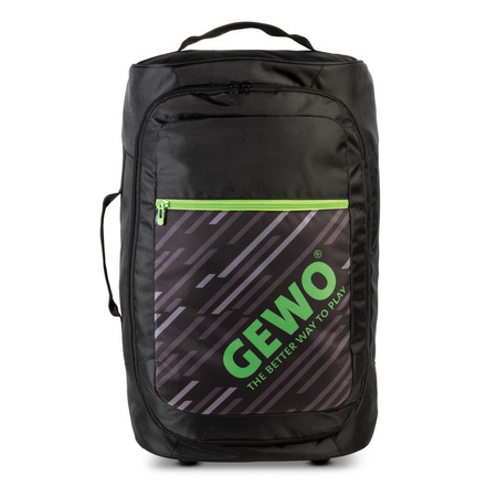 спортивная сумка GEWO Trolley Stripes M черный / салатовый