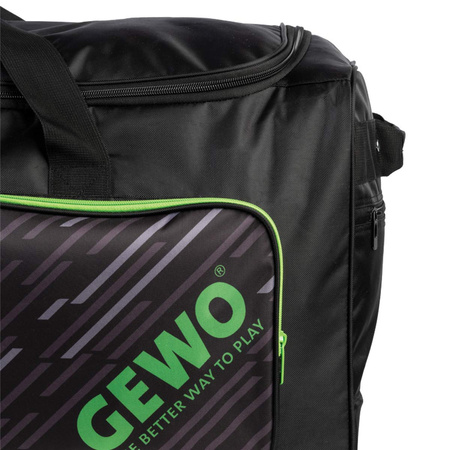 спортивная сумка GEWO Trolley Stripes XL черный / салатовый