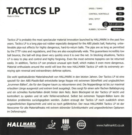 длинные шипы HALLMARK Tactics LP черный