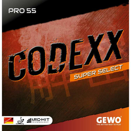 гладкая накладка GEWO Codexx Pro 55 SuperSelect красный