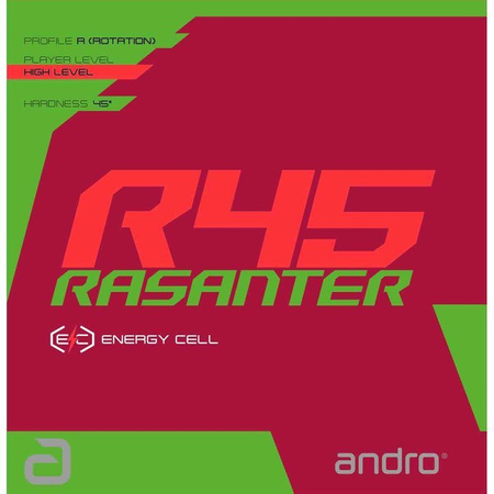 гладкая накладка Pips-in ANDRO Rasanter R45 черный