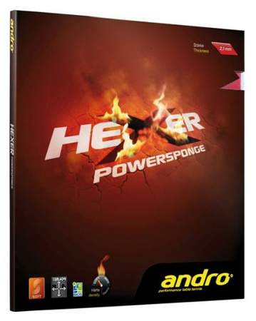 гладкая накладка ANDRO Hexer Powersponge черный