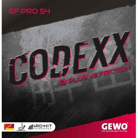 гладкая накладка GEWO Codexx EF Pro 54 красный