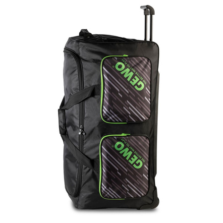 спортивная сумка GEWO Trolley Stripes XL черный / салатовый