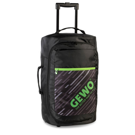 спортивная сумка GEWO Trolley Stripes M черный / салатовый