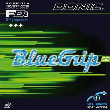 гладкая накладка DONIC Blue Grip S2 черный