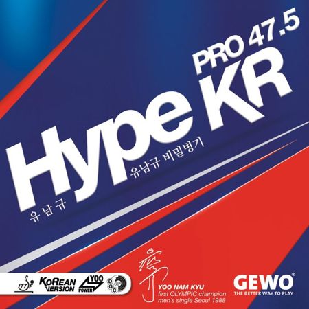 гладкая накладка GEWO Hype KR Pro 47.5 черный